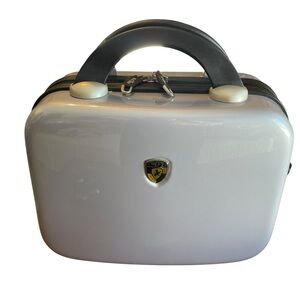 Heys Silver Milano Hard Sided Organizer Make-Up Travel Bag Carry On Luggage